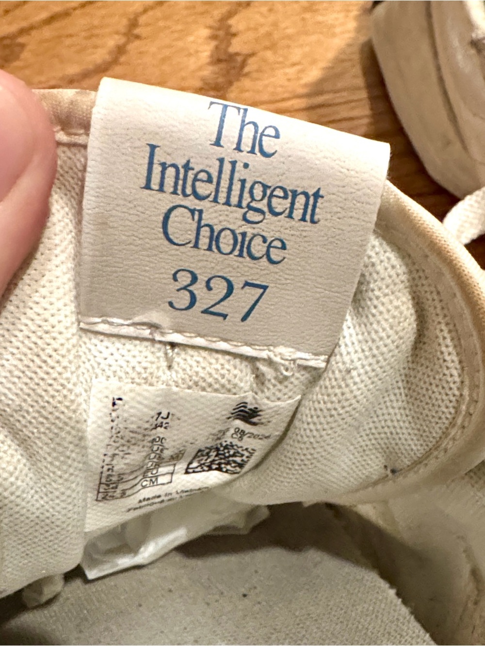 New Balance 327 Cream Suede & Blue “N” Sneakers - Picture 7 of 12